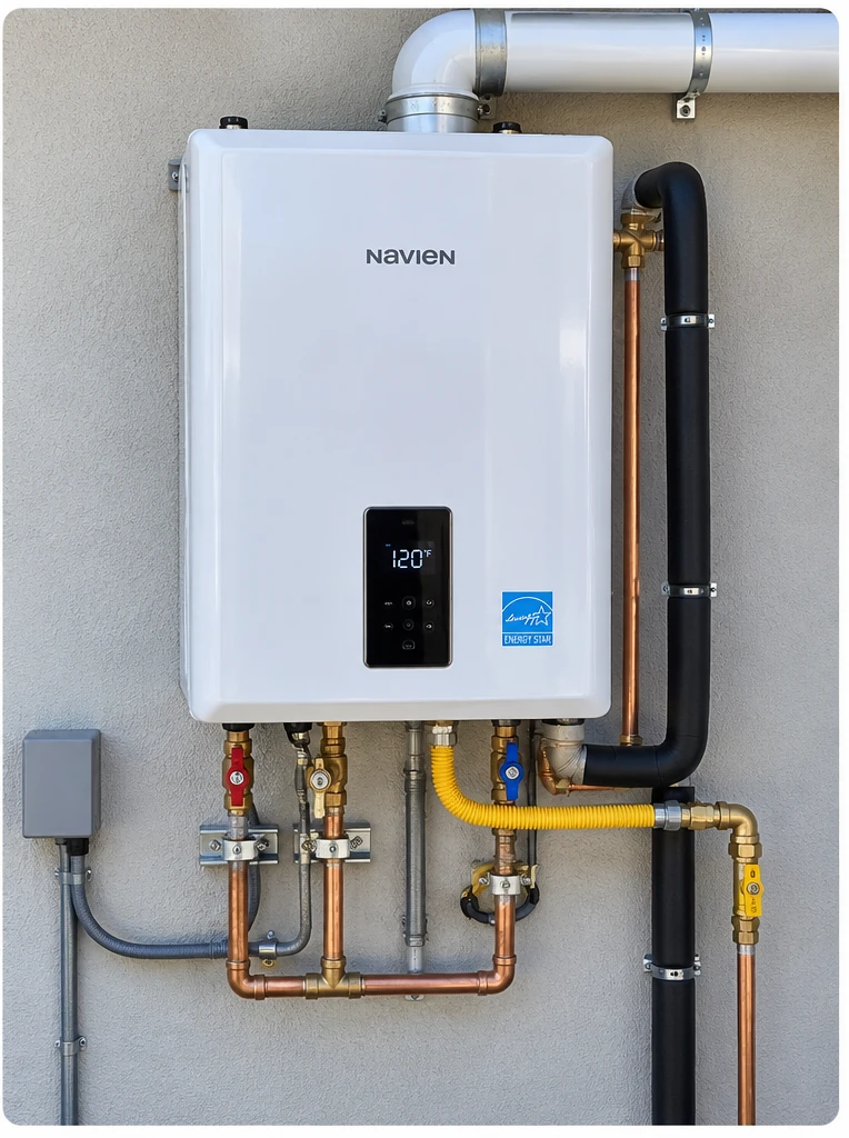 T-MAX residential tankless water heater installation